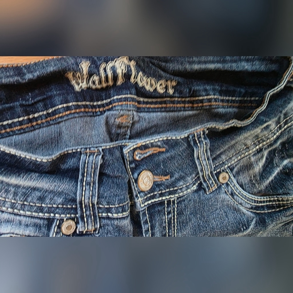Wallflower Blue Denim Bootcut Jeans Hemmed - Picture 3 of 7